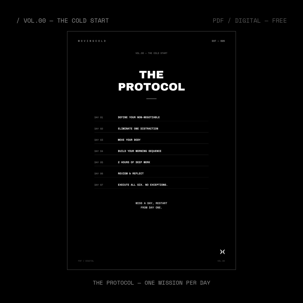 VOL.00 — THE COLD START