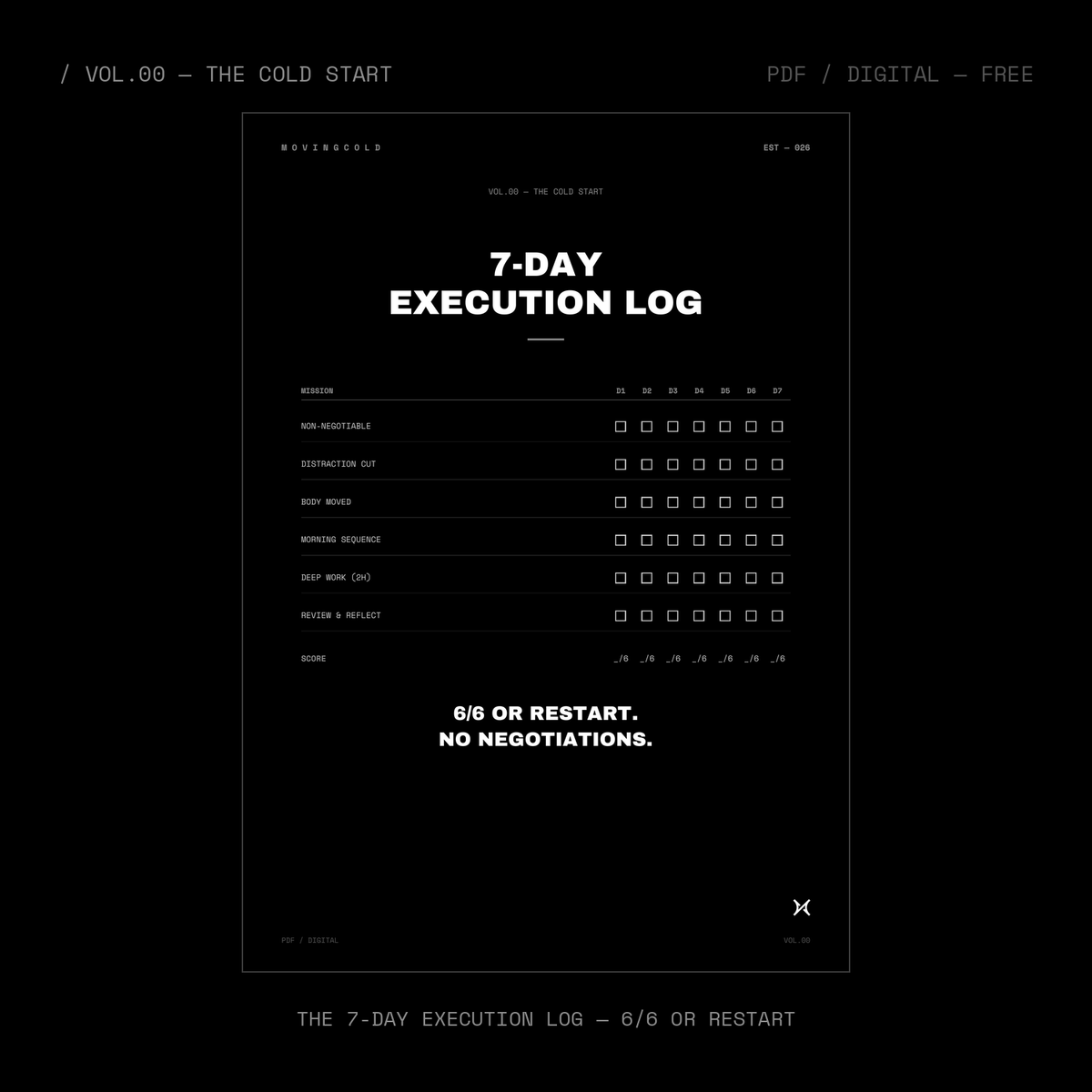 VOL.00 — THE COLD START
