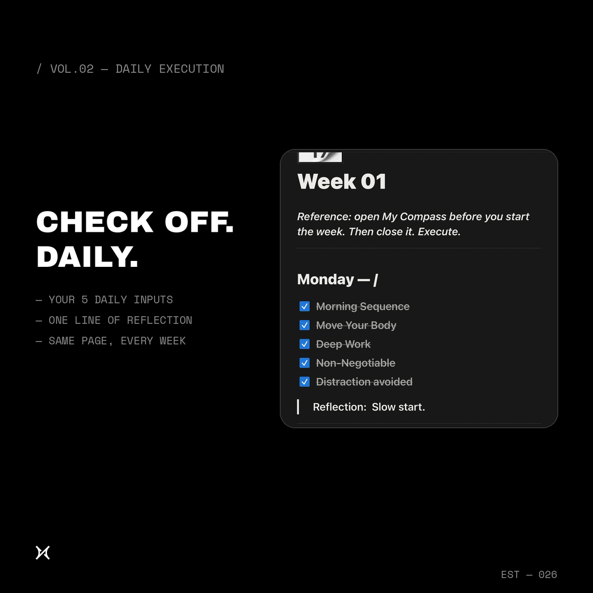 VOL.02 — THE DISCIPLINE DASHBOARD