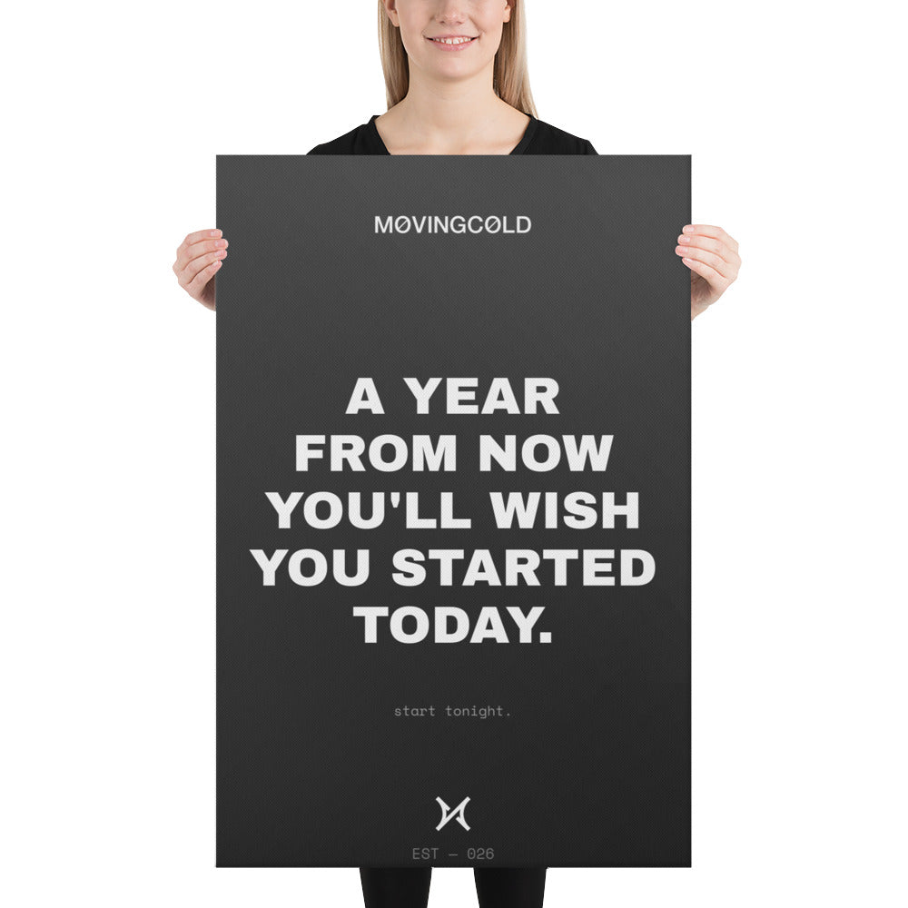 THE CANVAS — A YEAR FROM NOW. — image 1