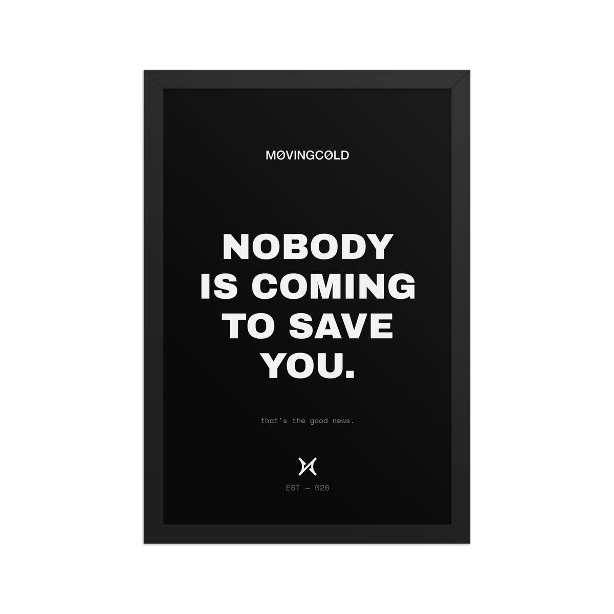 THE FRAMED PRINT — NOBODY IS COMING TO SAVE YOU. — image 2