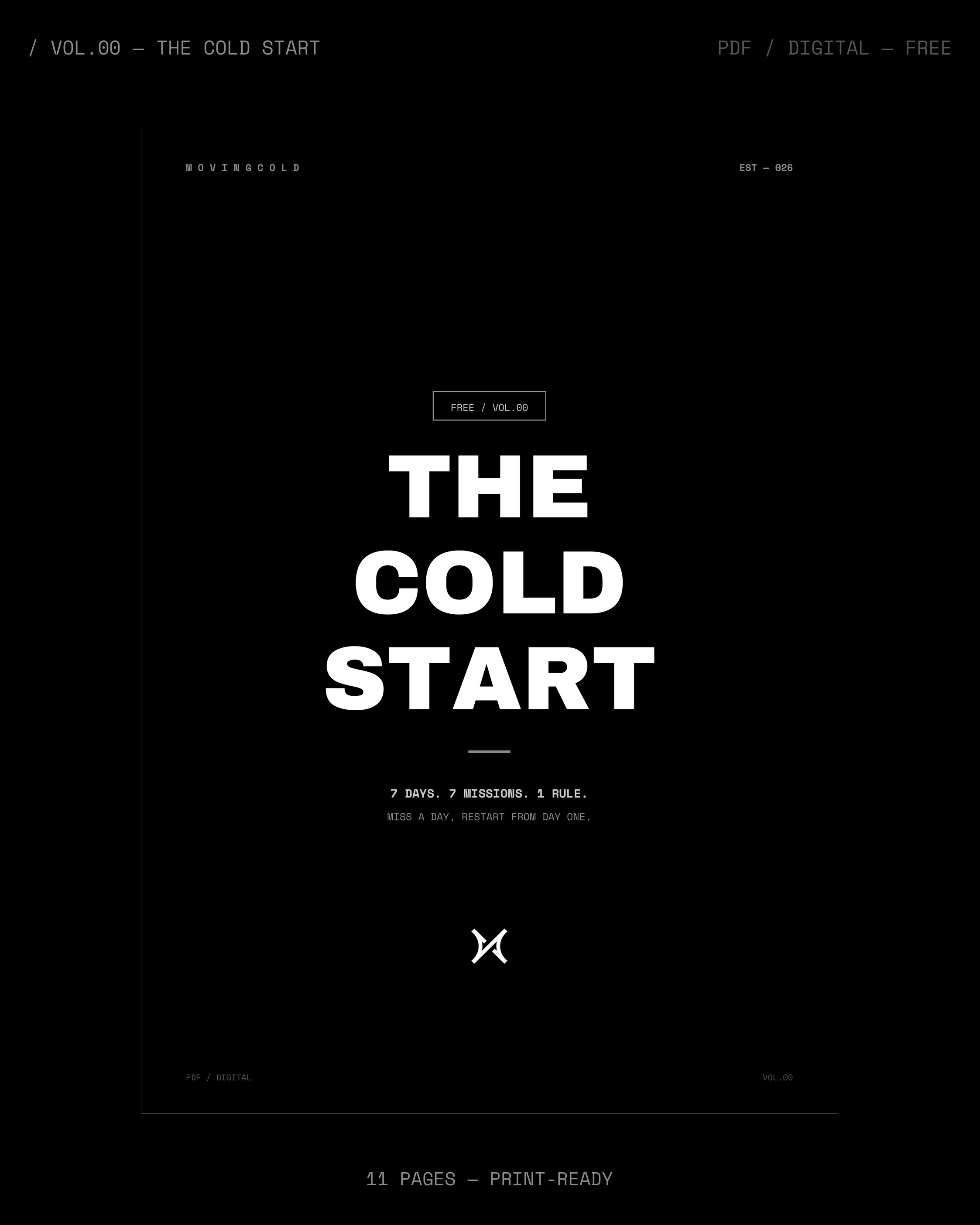 VOL.00 — THE COLD START — image 1