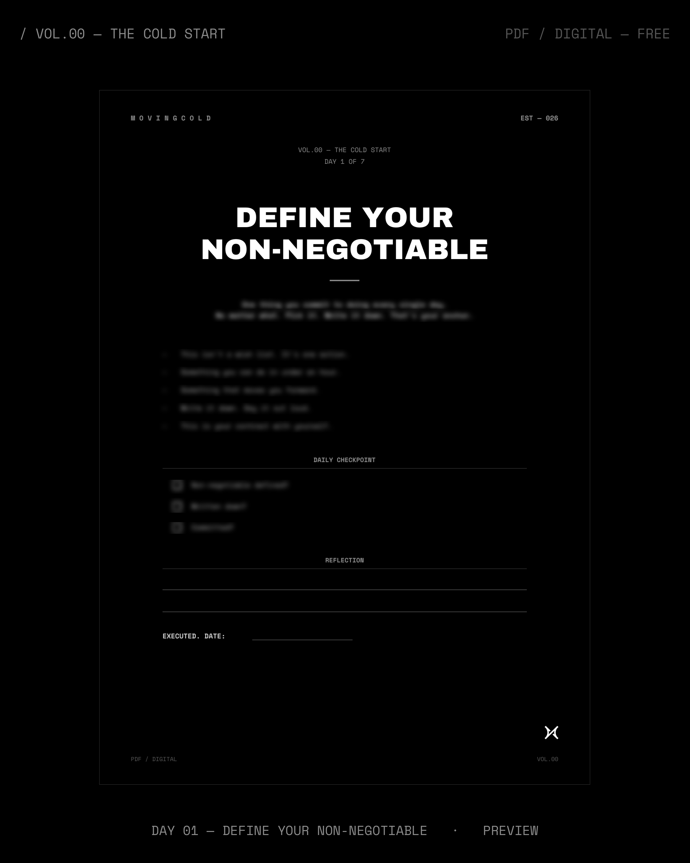 VOL.00 — THE COLD START — image 3