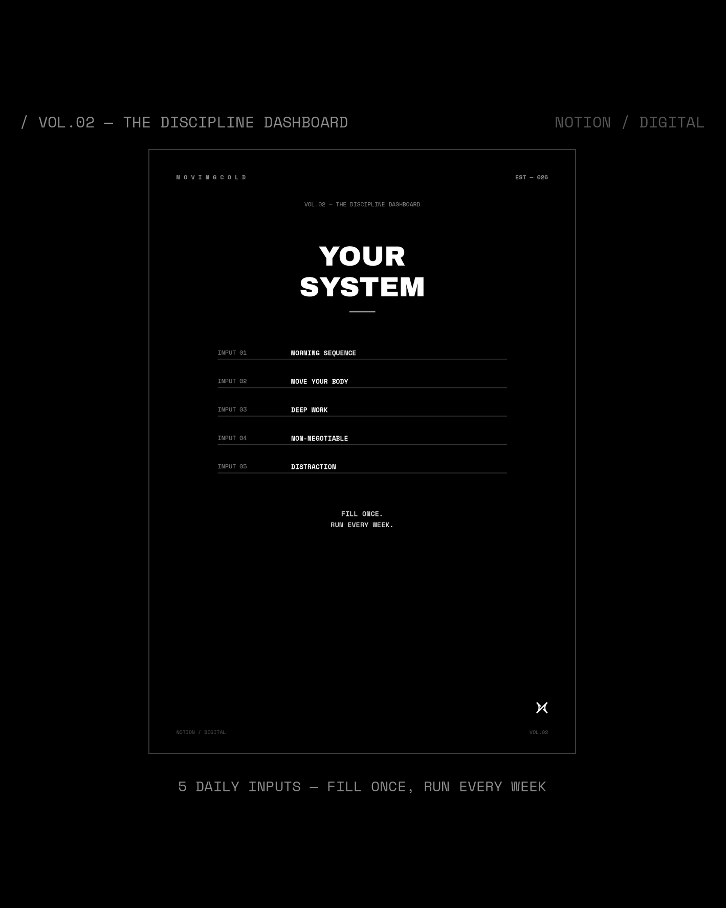 VOL.02 — THE DISCIPLINE DASHBOARD — image 6